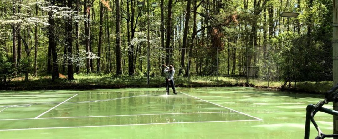 Tennis Court Cleaning